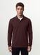 Men&rsquo;s brown regular-fit long-sleeve stretch cotton polo shirt_0
