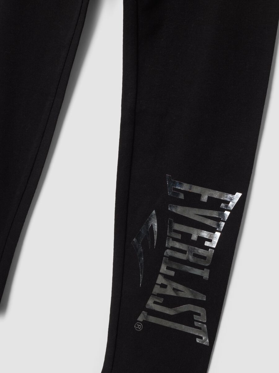 Black stretch cotton leggings_2