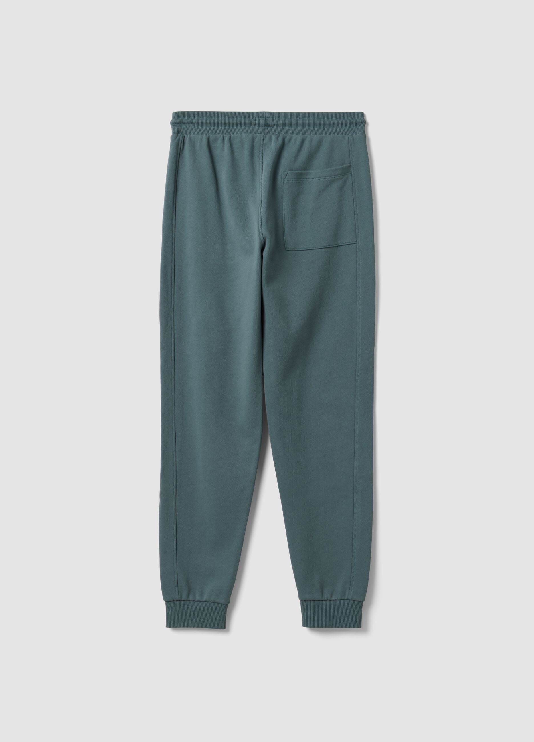 Blue organic cotton joggers
