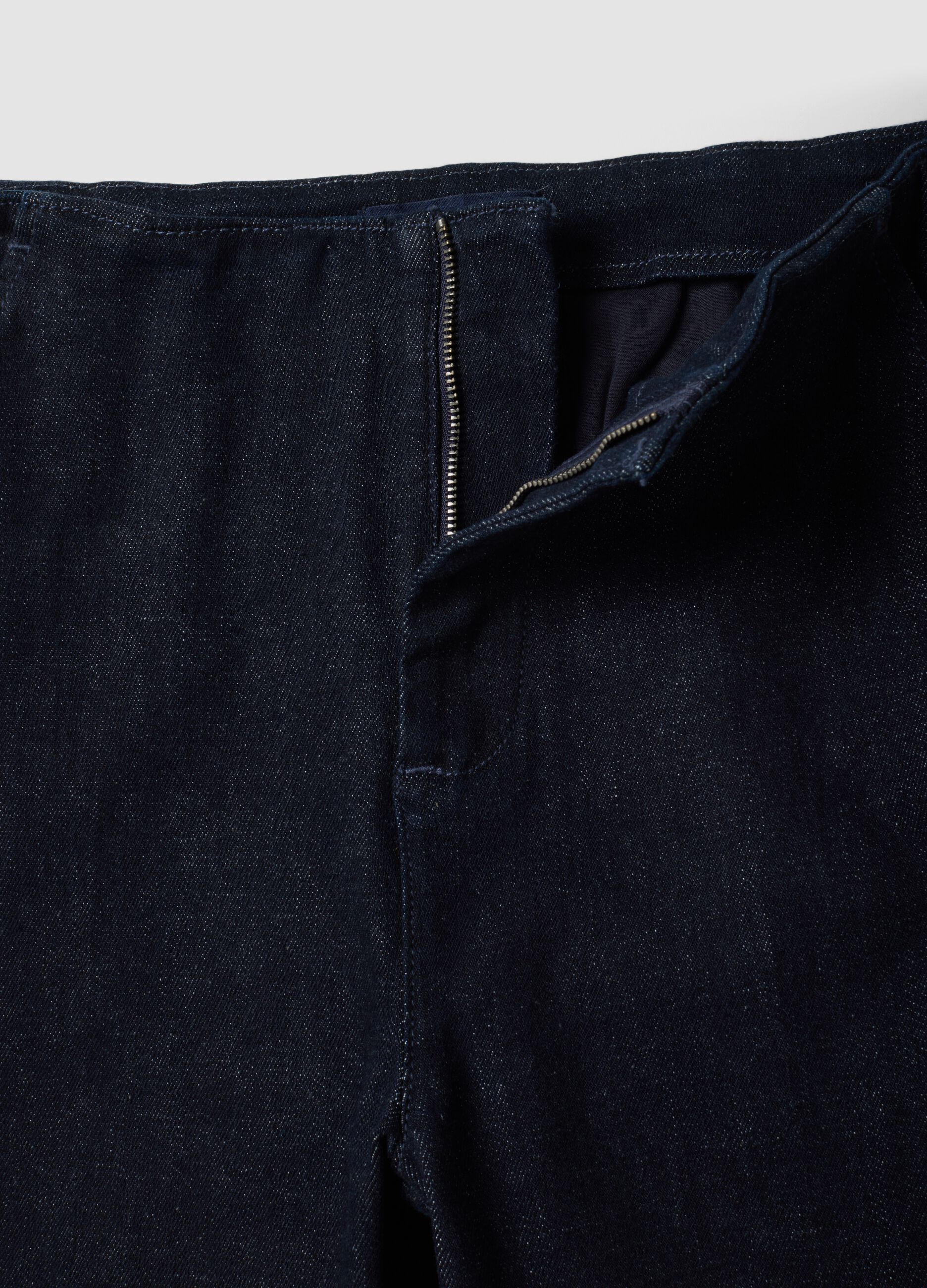 Blue stretch-cotton straight-fit jeans