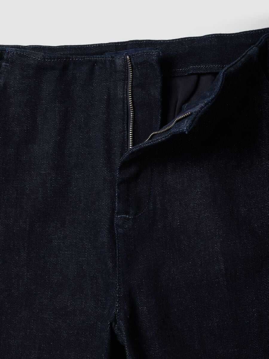 Blue stretch-cotton straight-fit jeans_5