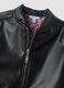Black padded zip-up jacket for girls_2