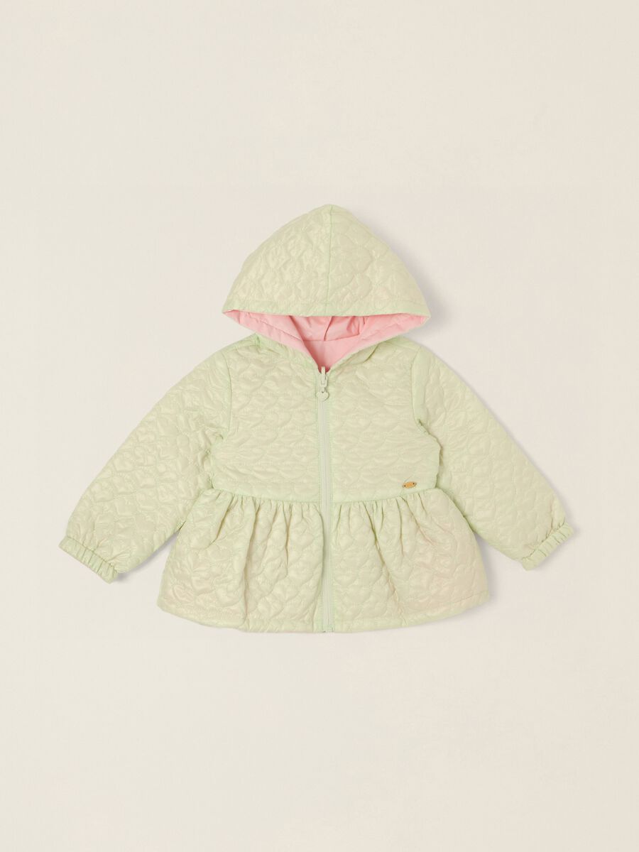 Giacca reversibile con cappuccio da neonata_0