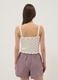 White pure cotton crochet waistcoat, regular fit_3