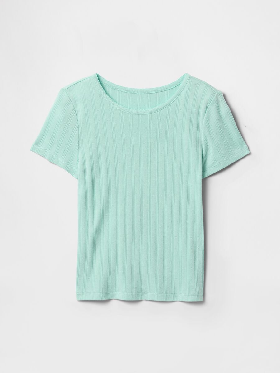 T-shirt in cotone a costine_2