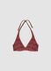 Brown stretchy triangle bikini top_4