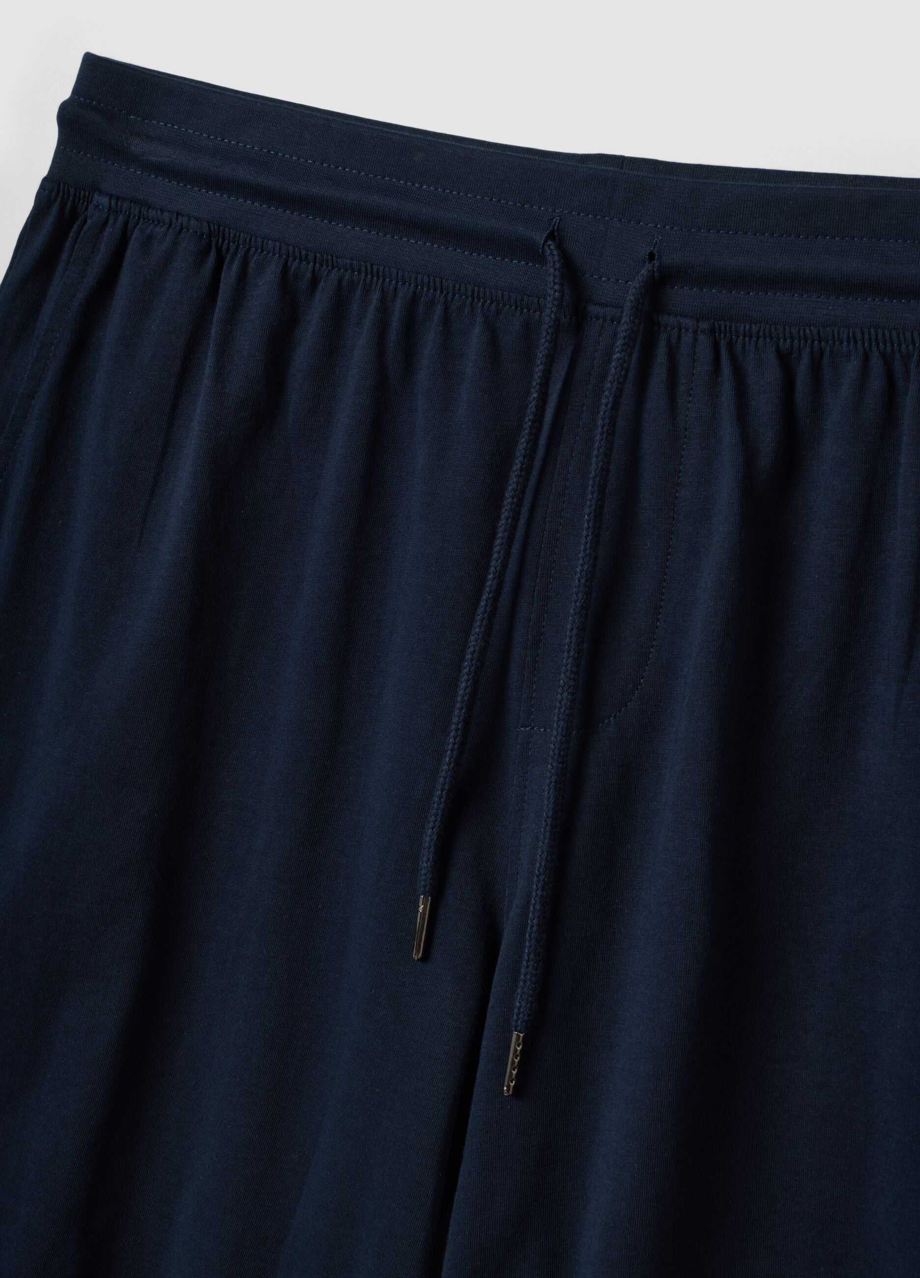 Blue organic cotton pyjama shorts
