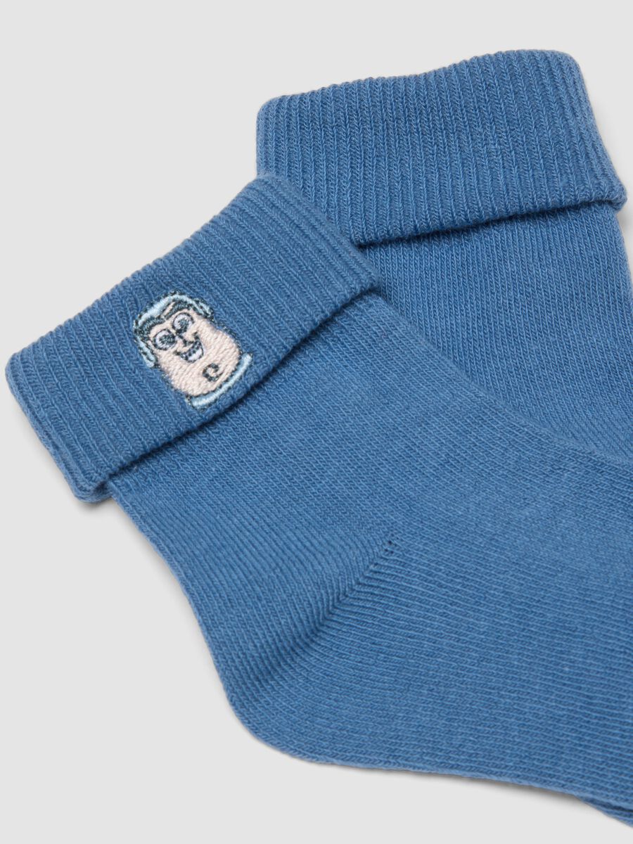 Pack of 3 short organic cotton-blend socks with Toy Story embroidery for baby boy_1