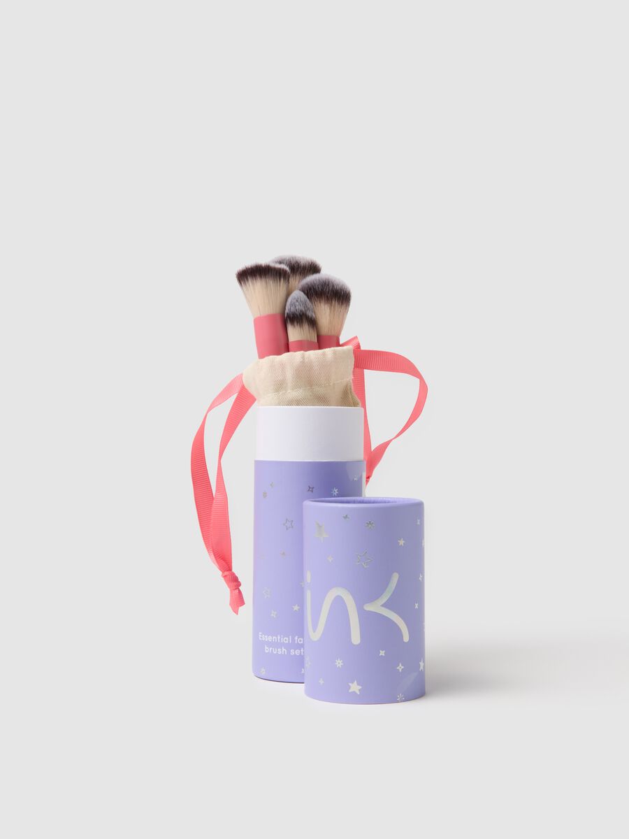 Pink Essential Face Brush Set - 4 Brush Kit for Face and D&eacute;collet&eacute;_0