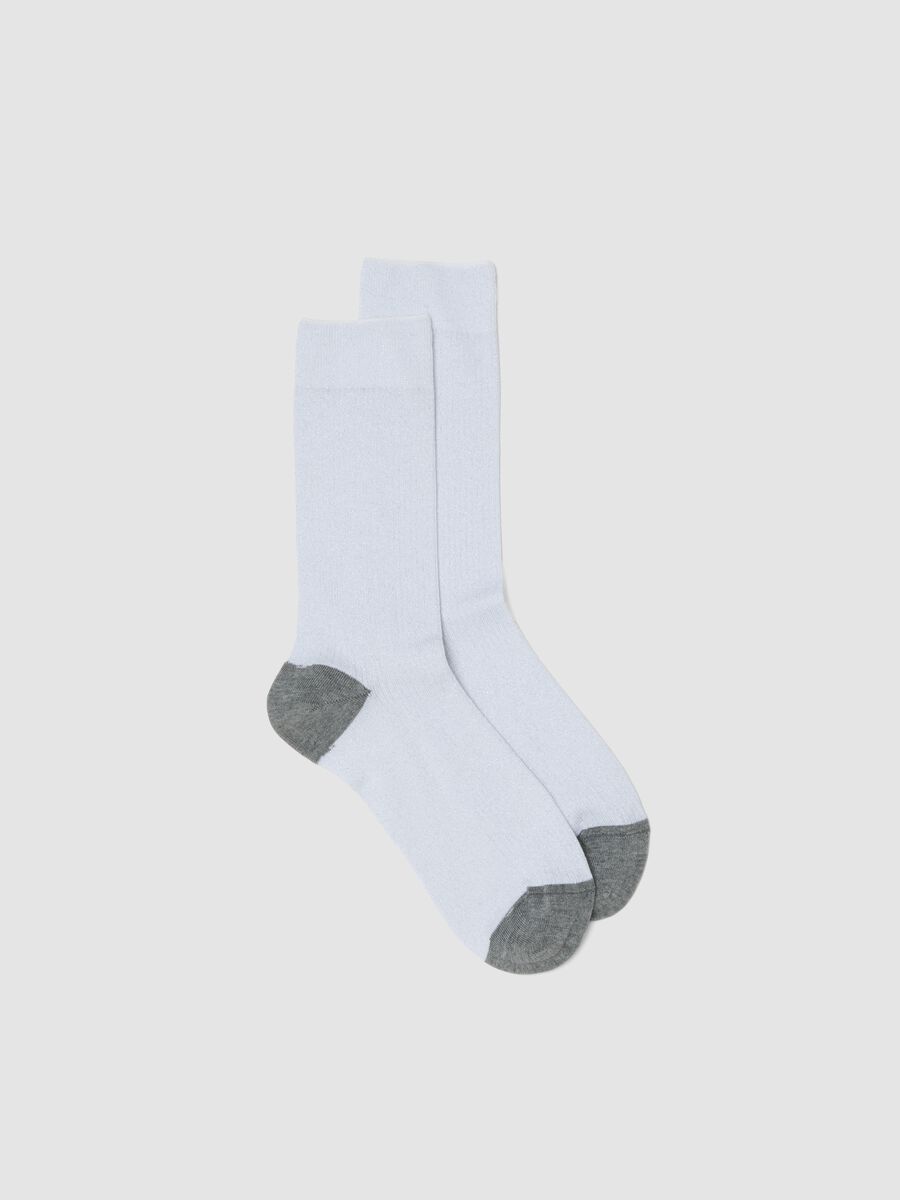 Calzini in cotone elasticizzato azzurri con glitter_0