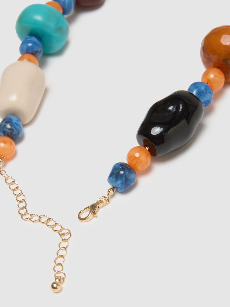 Multicolour resin necklace with adjustable clasp_3