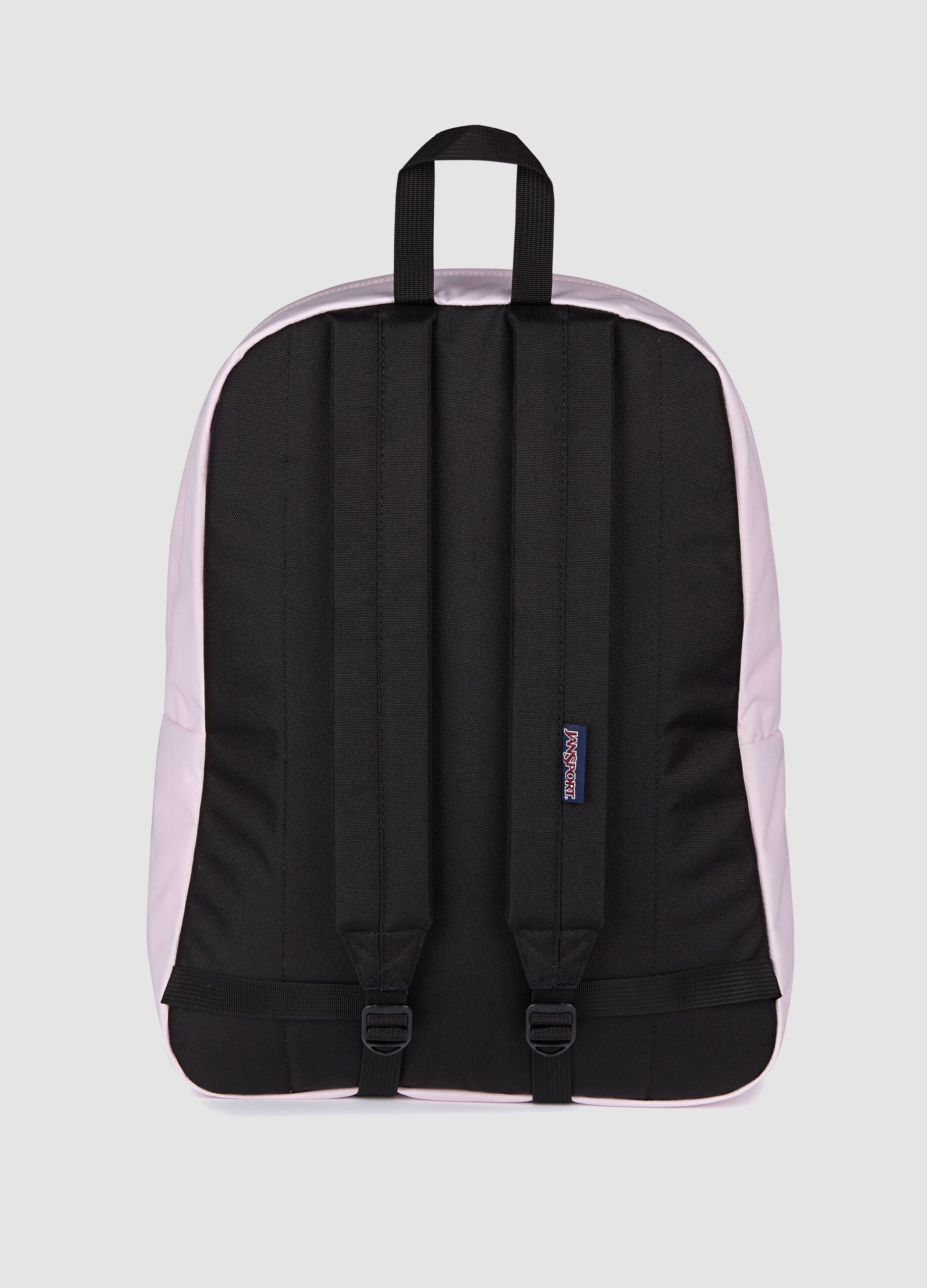 Pink backpack with front pocket