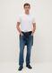 Slim fit blue pure cotton jeans_0