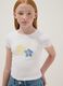 White pure cotton T-shirt with embroidered flowers_2