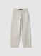 Grey pure cotton balloon fit jeans for girls_3