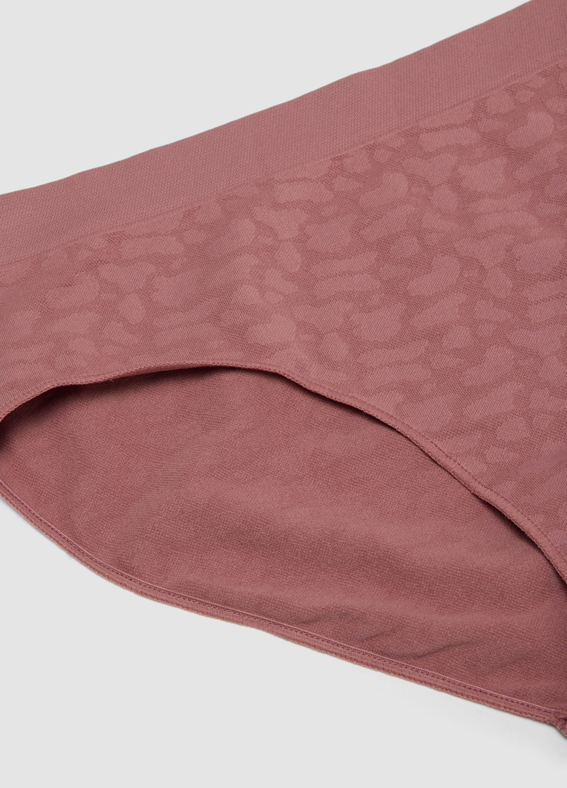 Pink stretch microfibre briefs