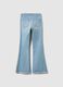 Girls' Stretch Cotton Flare Jeggings in Blue_4