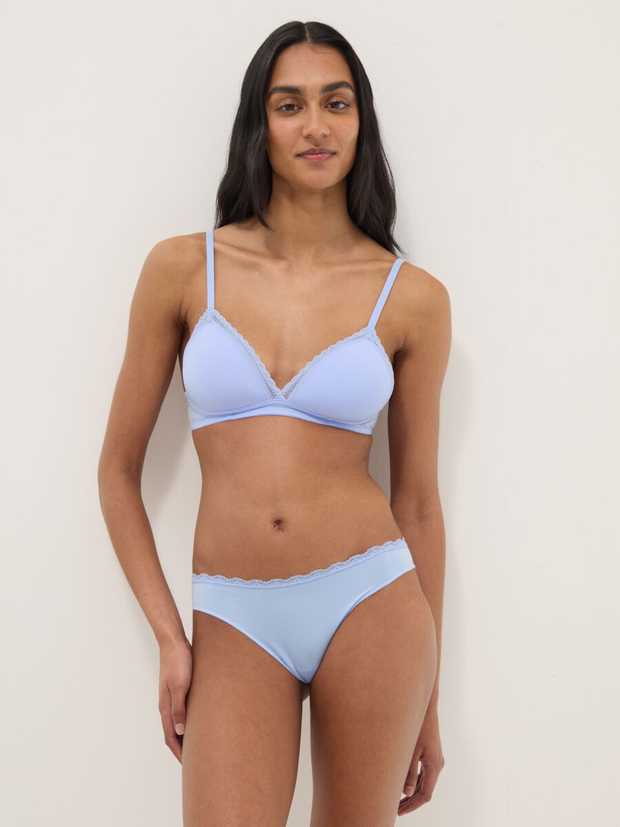 Tripack Brazilian briefs multicolor with lace details_0