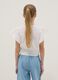 Girl's regular fit short sleeve white pure cotton shirt_1