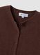 Brown crew-neck cardigan in lyocell and wool blend, oversized fit_5