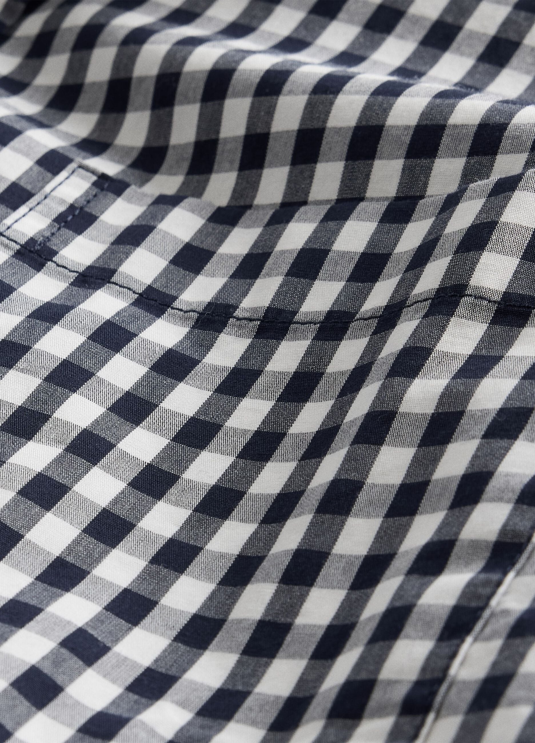 Navy Blue Check Shirt