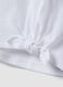 Girls&rsquo; white pure cotton regular-fit T-shirt with embroidery and bow_2