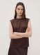 Brown sleeveless top in stretch fabric_2