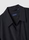Trench lungo nero regular fit con bottoni_6