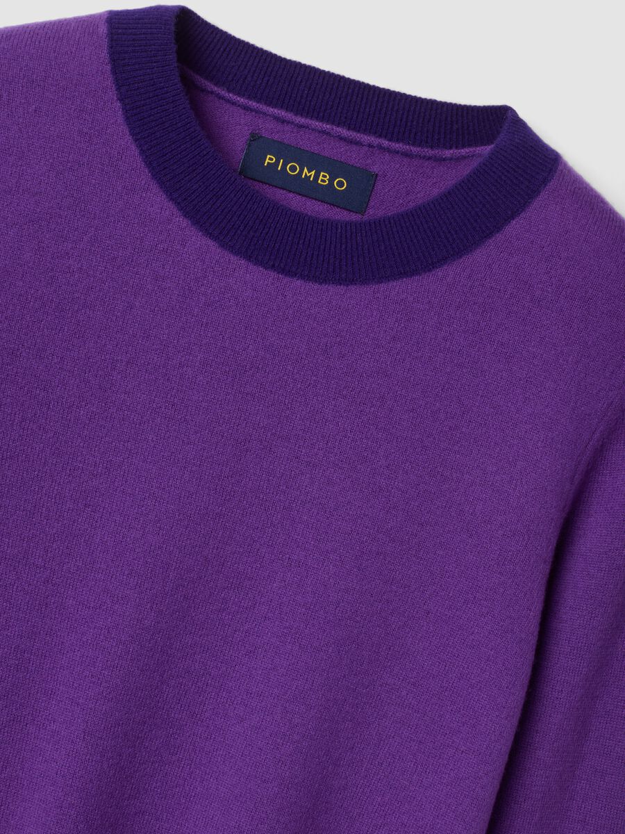 Purple pure wool crew-neck jumper_1