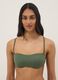 Green stretch bandeau bikini top with padding_0