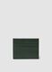 Green genuine leather card holder with side opening_0