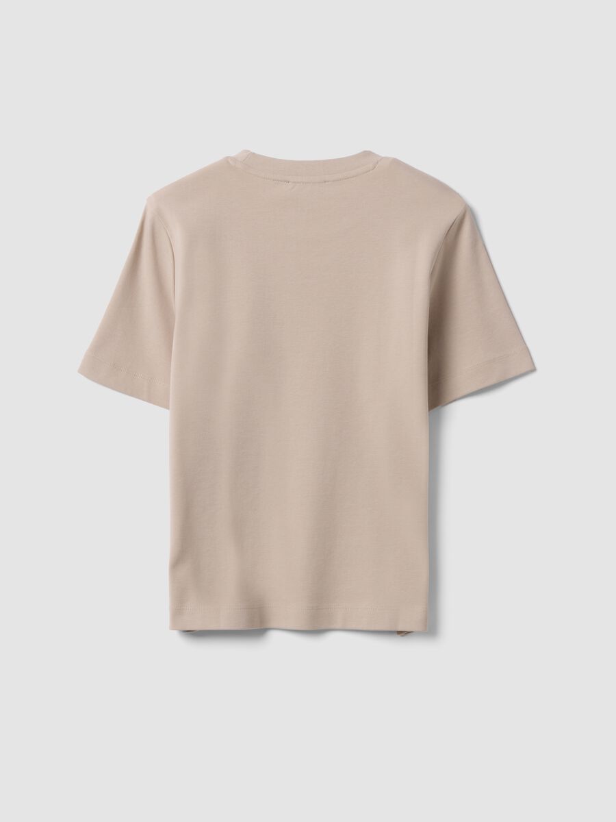 T-shirt The Iconic Tee relaxed fit beige in puro cotone a maniche corte_5