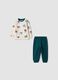 Green pure organic cotton crew-neck pyjamas_0