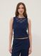 Blue stretch-fabric tank top_2