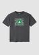 Grey pure cotton oversized fit Boston Celtics kids' t-shirt_3