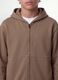 Beige organic cotton zip-up hoodie for boys, relaxed fit_2