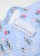 Girls' blue hooded bathrobe in pure cotton_2