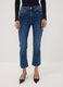 Blue stretch cotton denim flare jeans_1