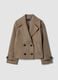 Brown wool and viscose blend coat_0