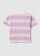 Multicoloured striped pure cotton oversized fit polo for girls_1