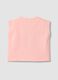 Pink pure cotton vest top with rainbow print_1
