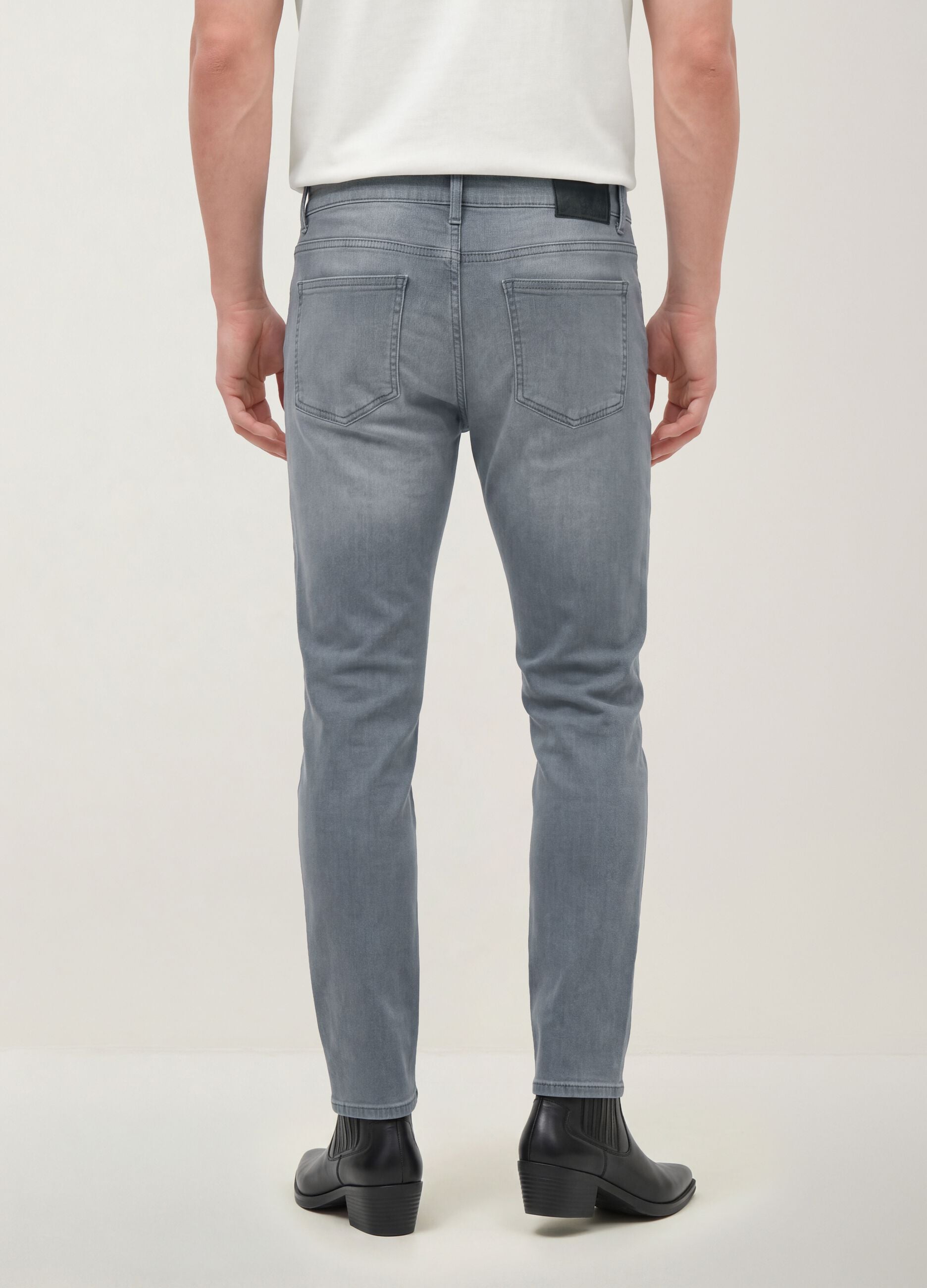 Men&rsquo;s grey skinny-fit stretch cotton jeans