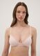 Pink triangle bra in stretch fabric with removable padding_0