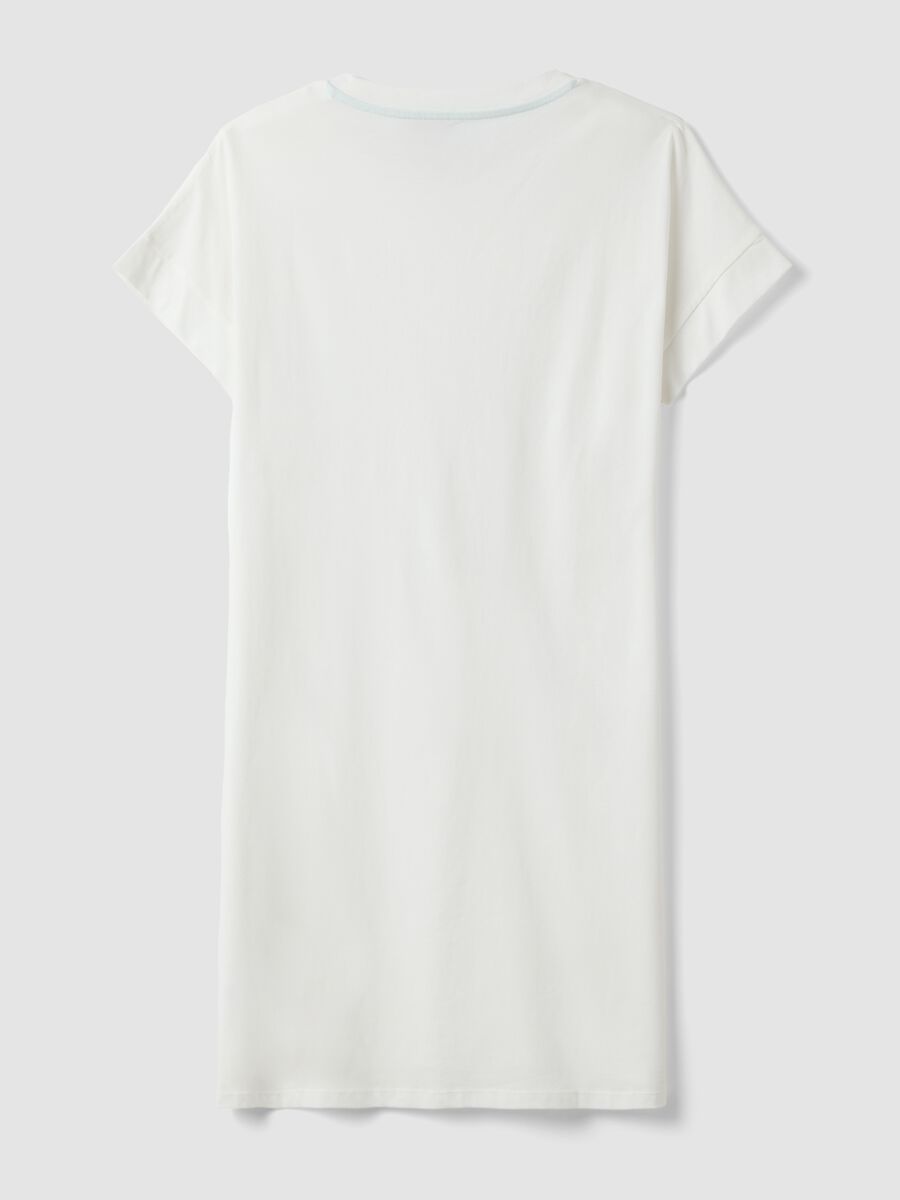 Camicia da notte bianca in puro cotone organico con stampa Minnie_5