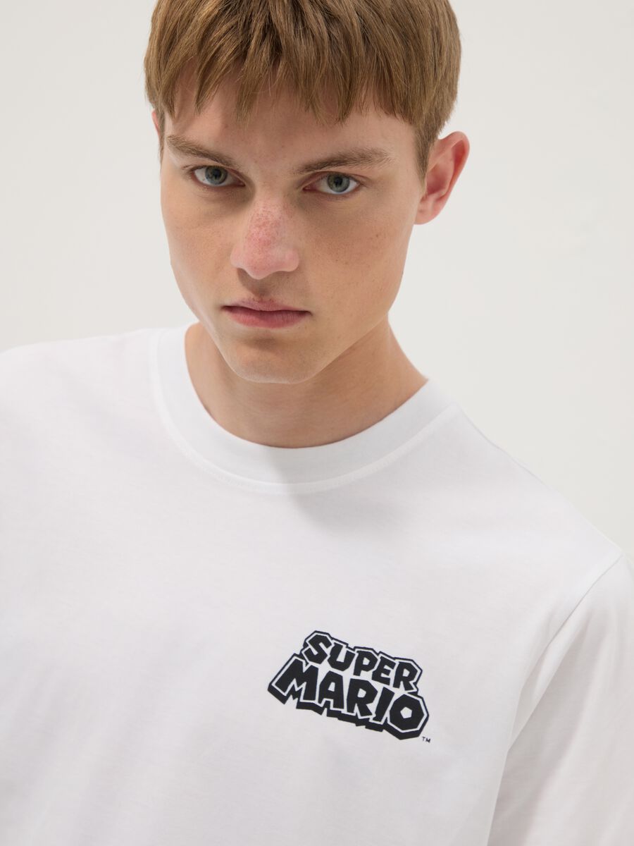 White short-sleeve pure cotton T-shirt, regular fit_2