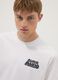 White short-sleeve pure cotton T-shirt, regular fit_2
