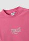Pink pure cotton T-shirt with appliqu&eacute; stars, regular fit for girls_4