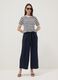 Blue palazzo trousers in a viscose blend, regular fit_0