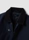Blue cropped pure cotton padded jacket, oversized fit_1