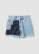 Light blue pure-cotton denim shorts with patchwork inserts_4